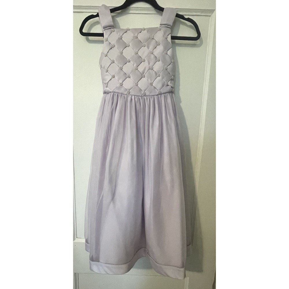 Cinderella Princess Zip Tulle Long Dress for Girls Sz 8 Wedding Pageant Lavender